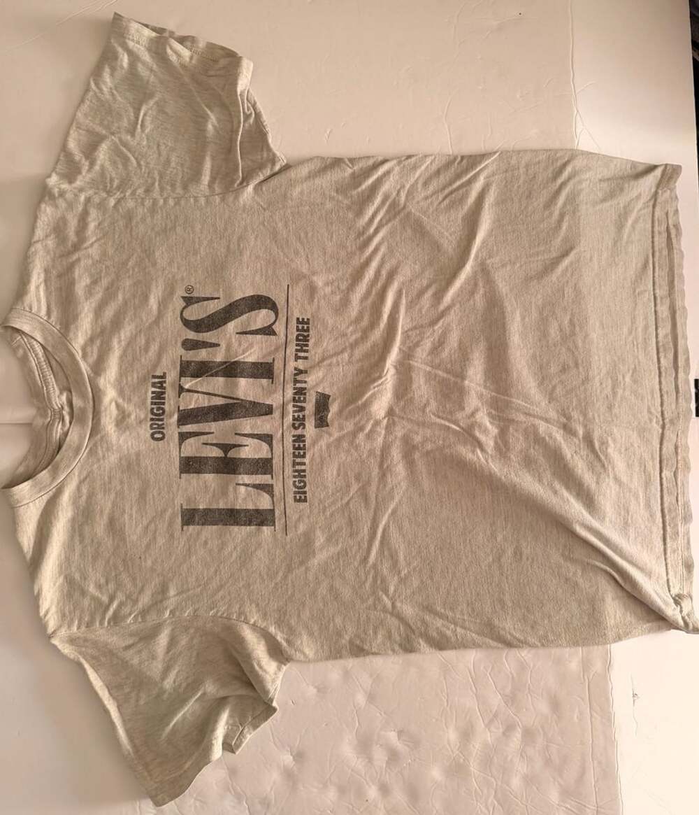 Levi's Original Eighteen Seventy Three Graphic T-Shirt Beige Grey